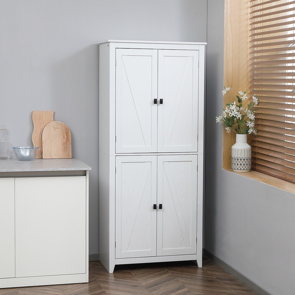 4 Door Storage Cabinet with Adjustable Shelves