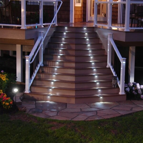 Solar Deck Lights LED Stair Lights Stainless Steel Step Lighting