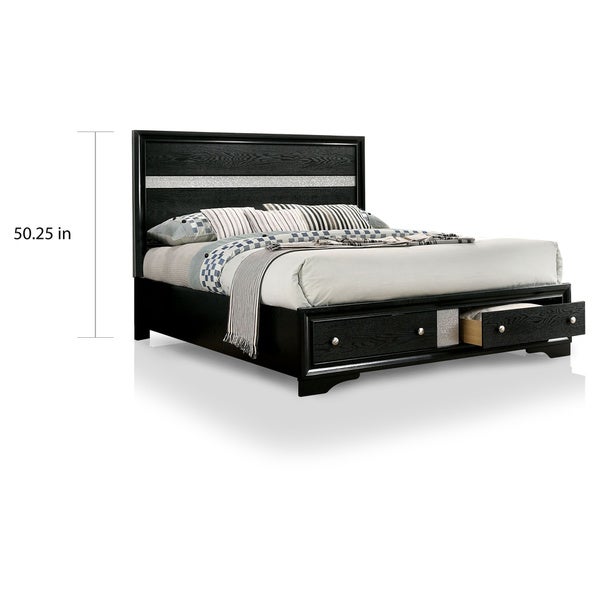 Furniture of America Manzini 3-piece Bed， Nightstand and Dresser Set - - 30374688