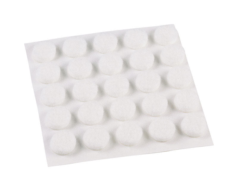 PAD FELT3/8CRCL WH CD75