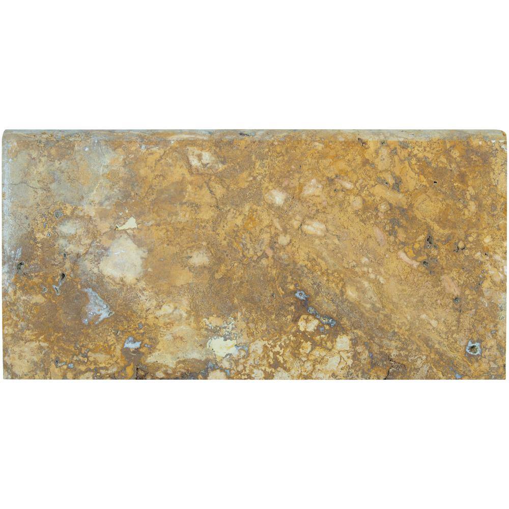 MSI Riviera Gold 2 in. x 12 in. x 24 in. Travertine Pool Coping (15-Pieces30 sq. ft.Pallet) LCOPTRIV1224HUP