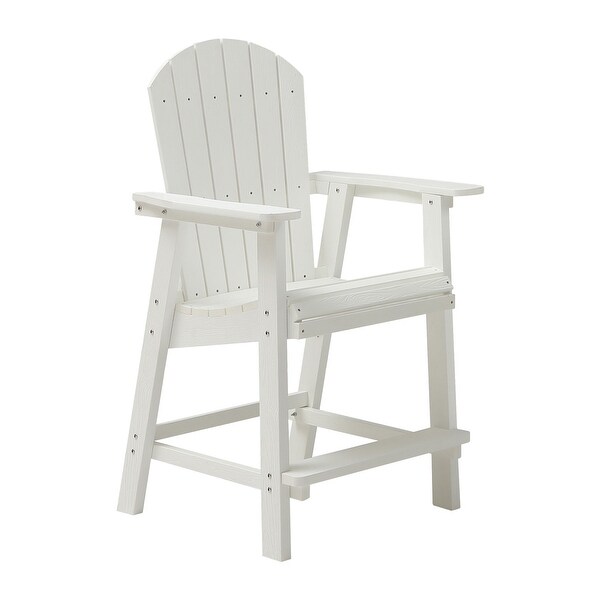 2piece Set Patio Bar with Armchair Set，White