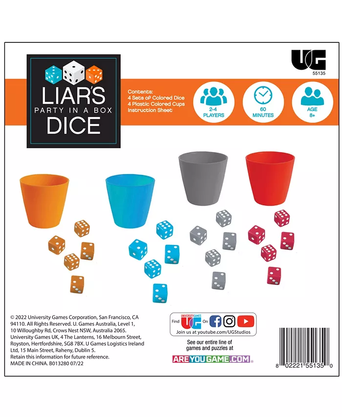 University Games Liars Dice Party in A Box