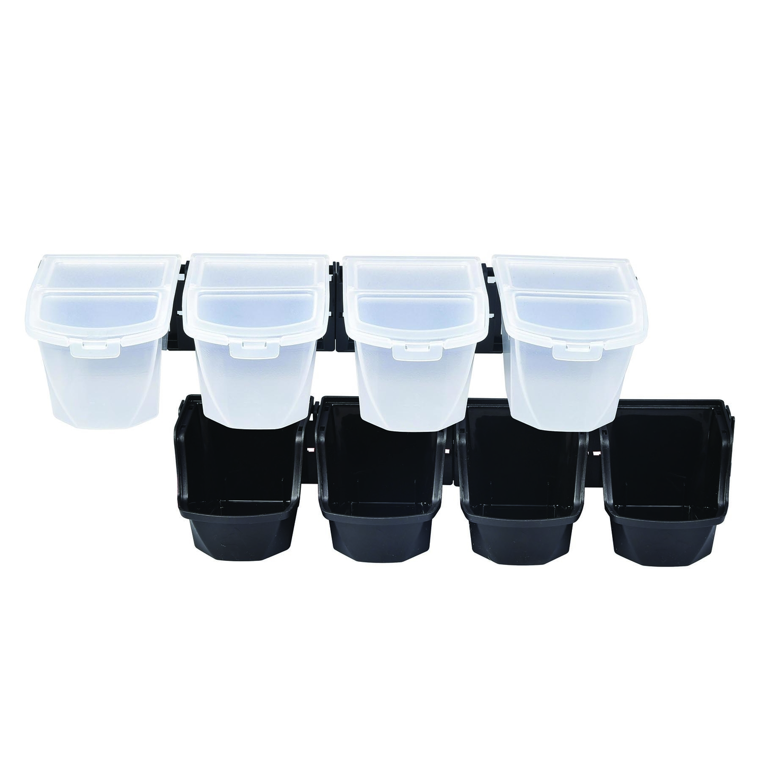 Ace 2 in. W Multi-Mount Tool Storage Bin Set Plastic/Steel Clear