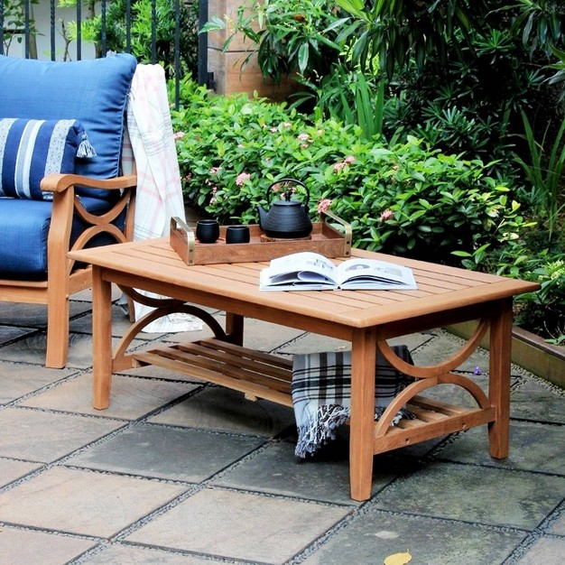 5pc Chester Teak Patio Conversation Set With Cushion Cambridge Casual