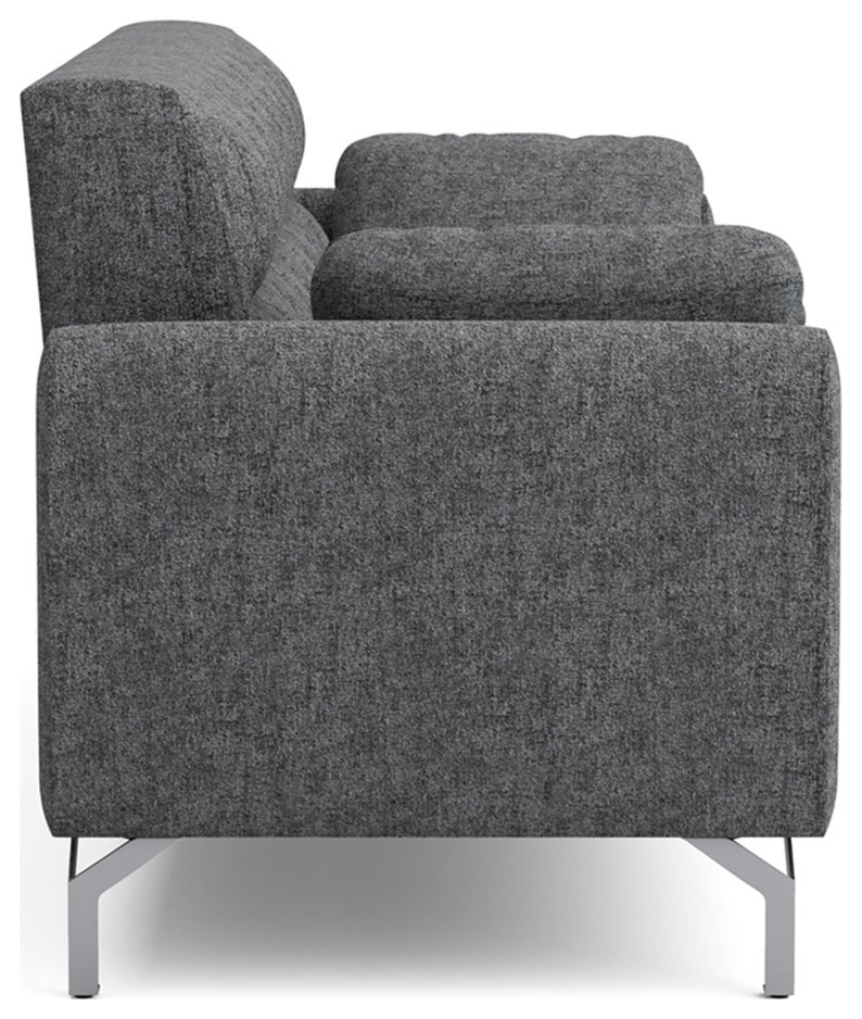 Furniture of America Hart Contemporary Chenille Tufted Loveseat in Dark Gray   Contemporary   Loveseats   by Homesquare  Houzz