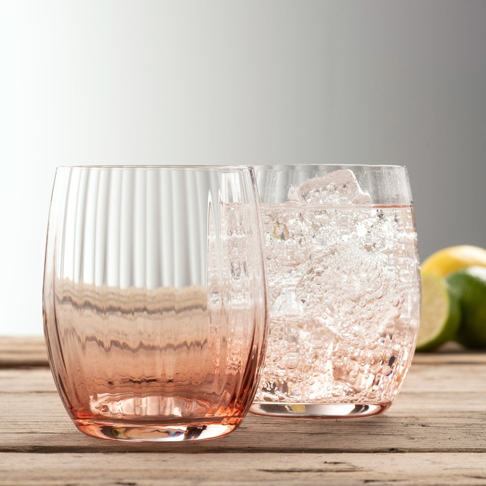 Galway Crystal Erne Tumbler Set of 2 in Blush