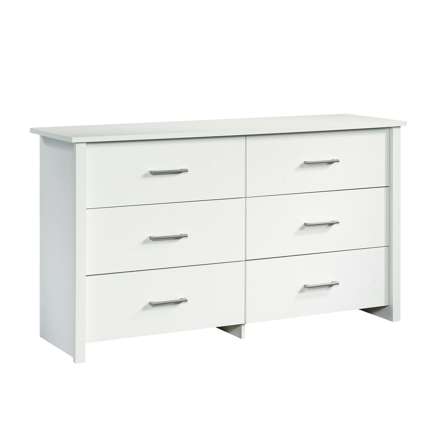 Mainstays Hillside 6-Drawer Dresser， Soft White Finish