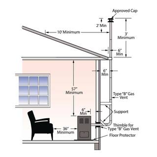 Williams 65000 BTU Fireplace Front Natural Gas Room Heater 6502522A