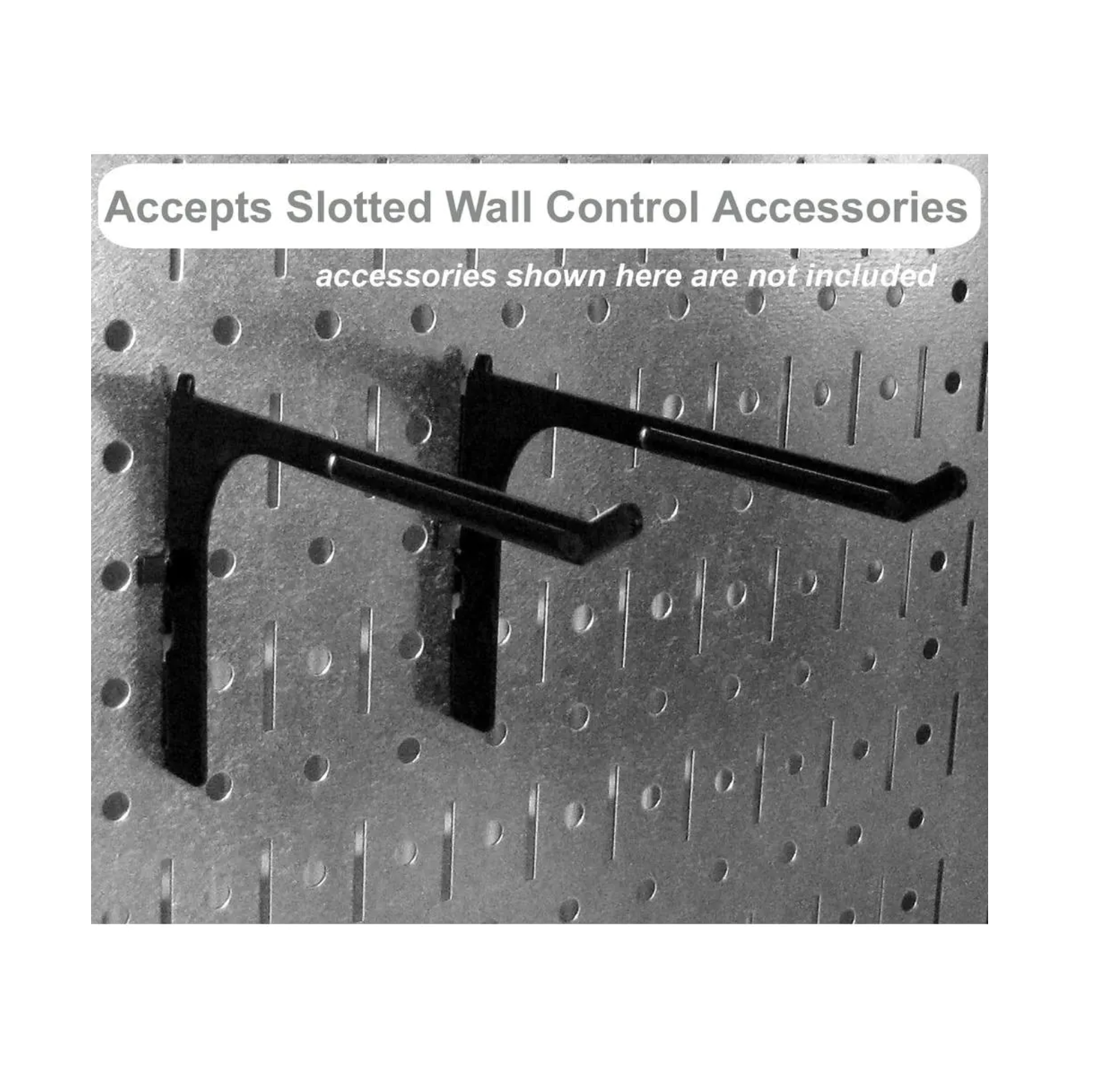 Wall Control 32 in. x 48 in. Metal Pegboard Standard Tool Storage Kit With Black Pegboard And Black Peg Accessories