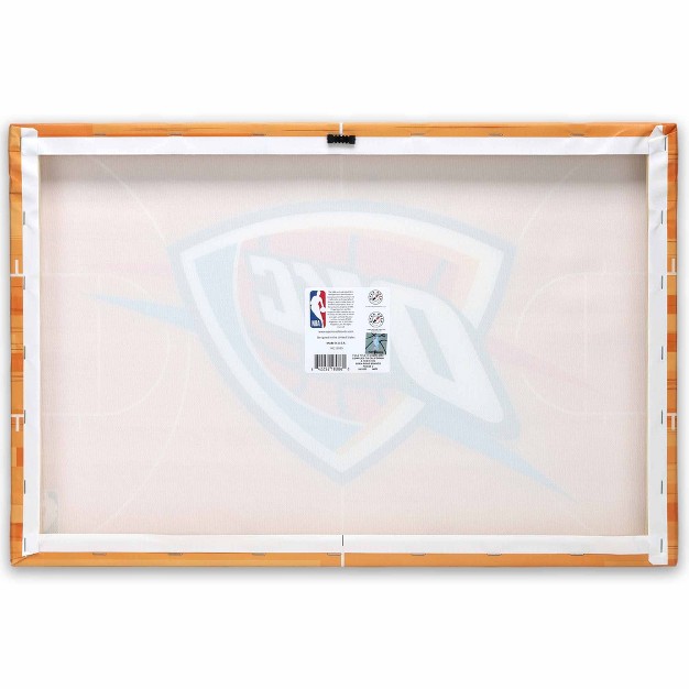 Nba Oklahoma City Thunder Court Canvas Wall Sign