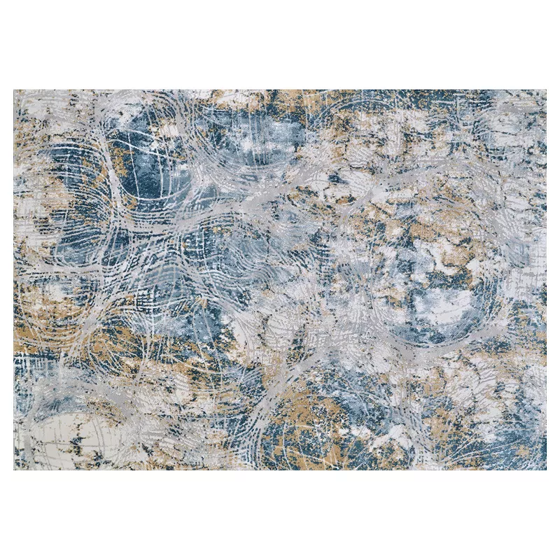 Couristan Brocatelle Gulf Streams Ocean-Cream Area Rug