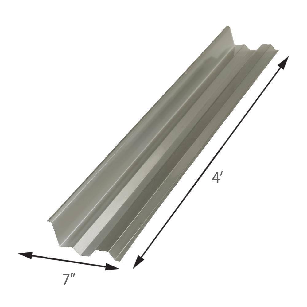 Suntuf 4 ft. Solar Grey Polycarbonate Side Ridge Flashing 108655