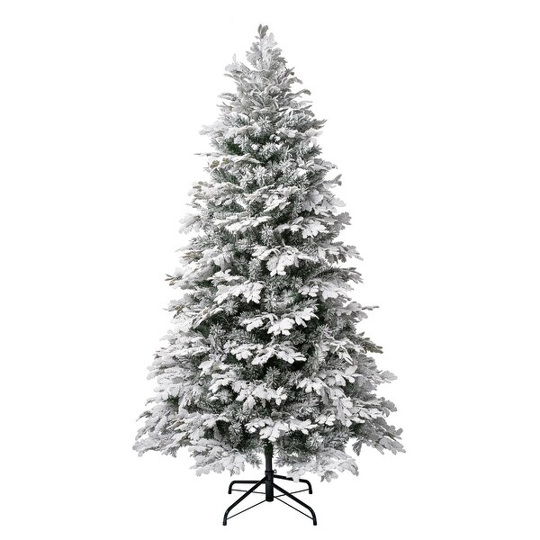 National Tree Company 7.5 ft. FeelReal Acacius Snowy Hinged Tree