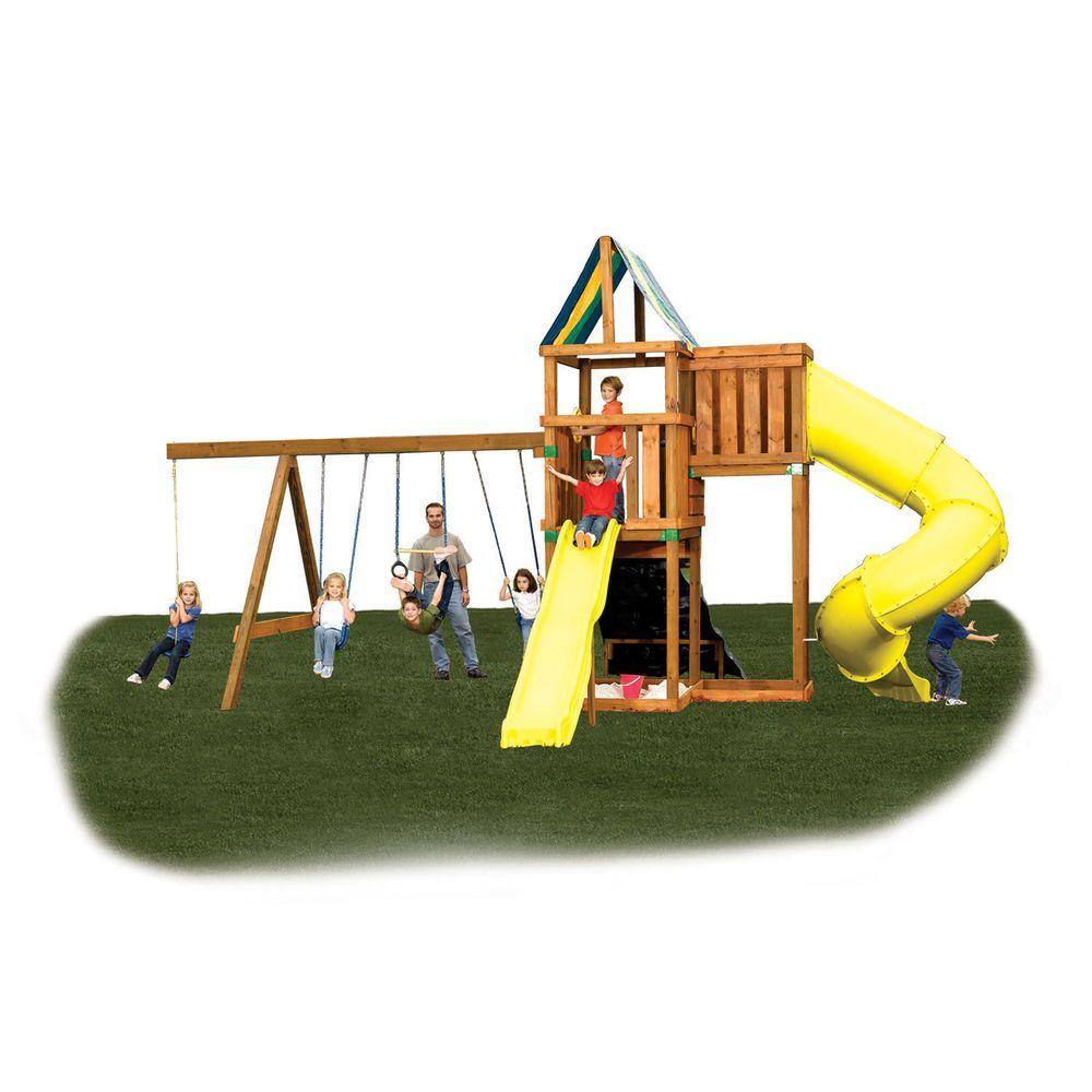 Swing-N-Slide Playsets Yellow Turbo Tube Slide NE 4405