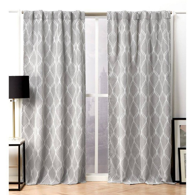 Circuit Hidden Tab Top Curtain Panel Pair Nicole Miller