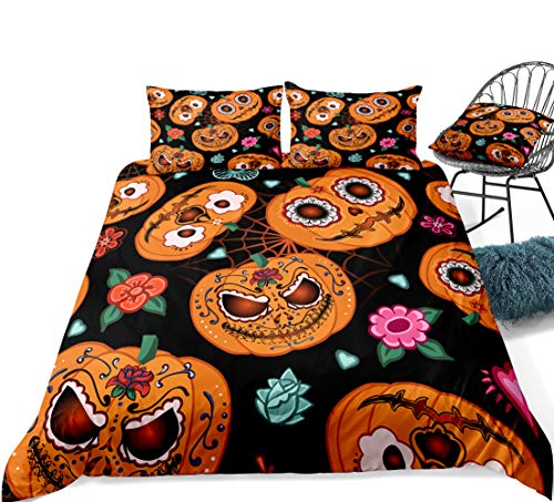 Pumpkin Cartoon Halloween Duvet Cover Set