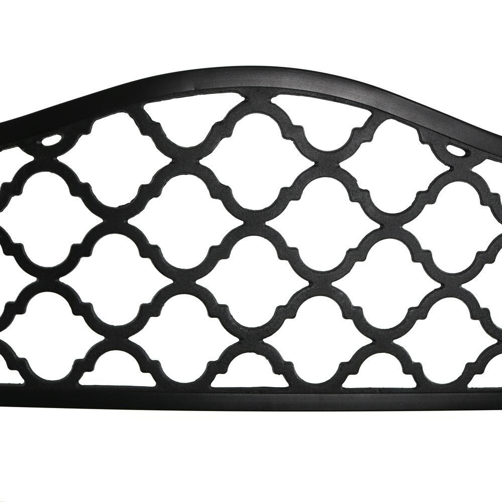 Ultimate Patio 50-Inch Cast Iron Lattice Patio Garden Bench