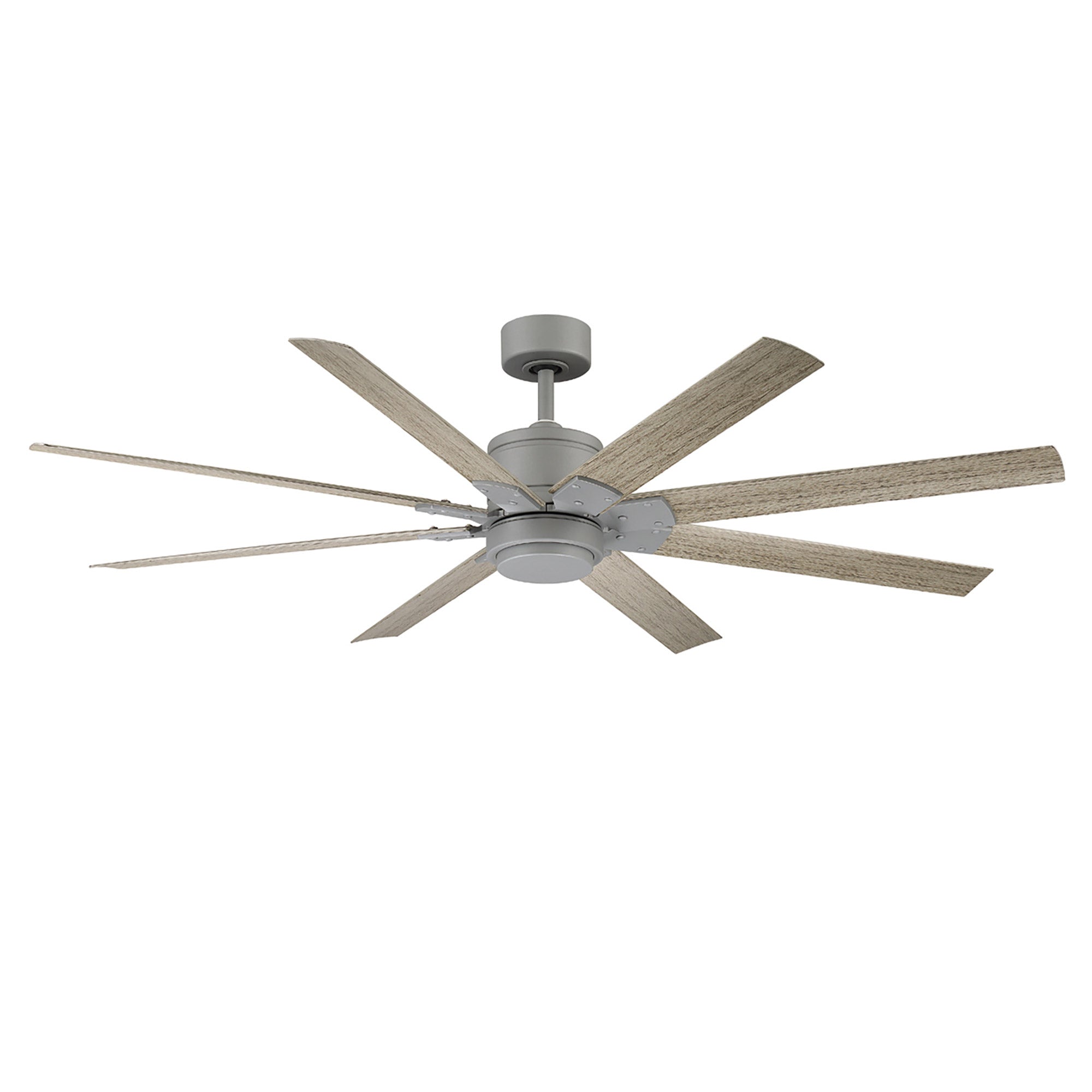 Renegade Indoor and Outdoor 8-Blade Smart Ceiling Fan 66in Graphite Weathered Wood with 3000K LED Light Kit and Remote Control