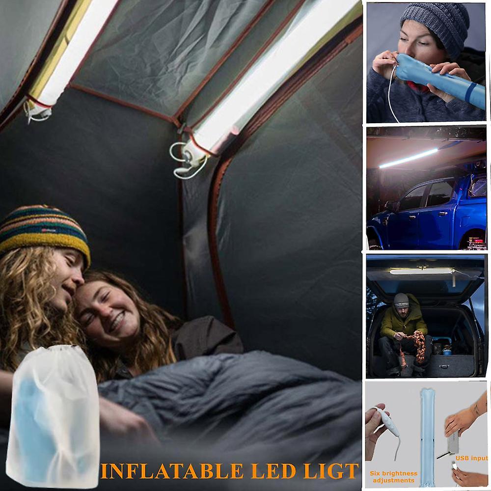 Outdoor Camp Portable Lamp Light Usb Charge Inflatable Light Hiking Tools Camping Tent Travel Light Magnetic Car Trunk Light New