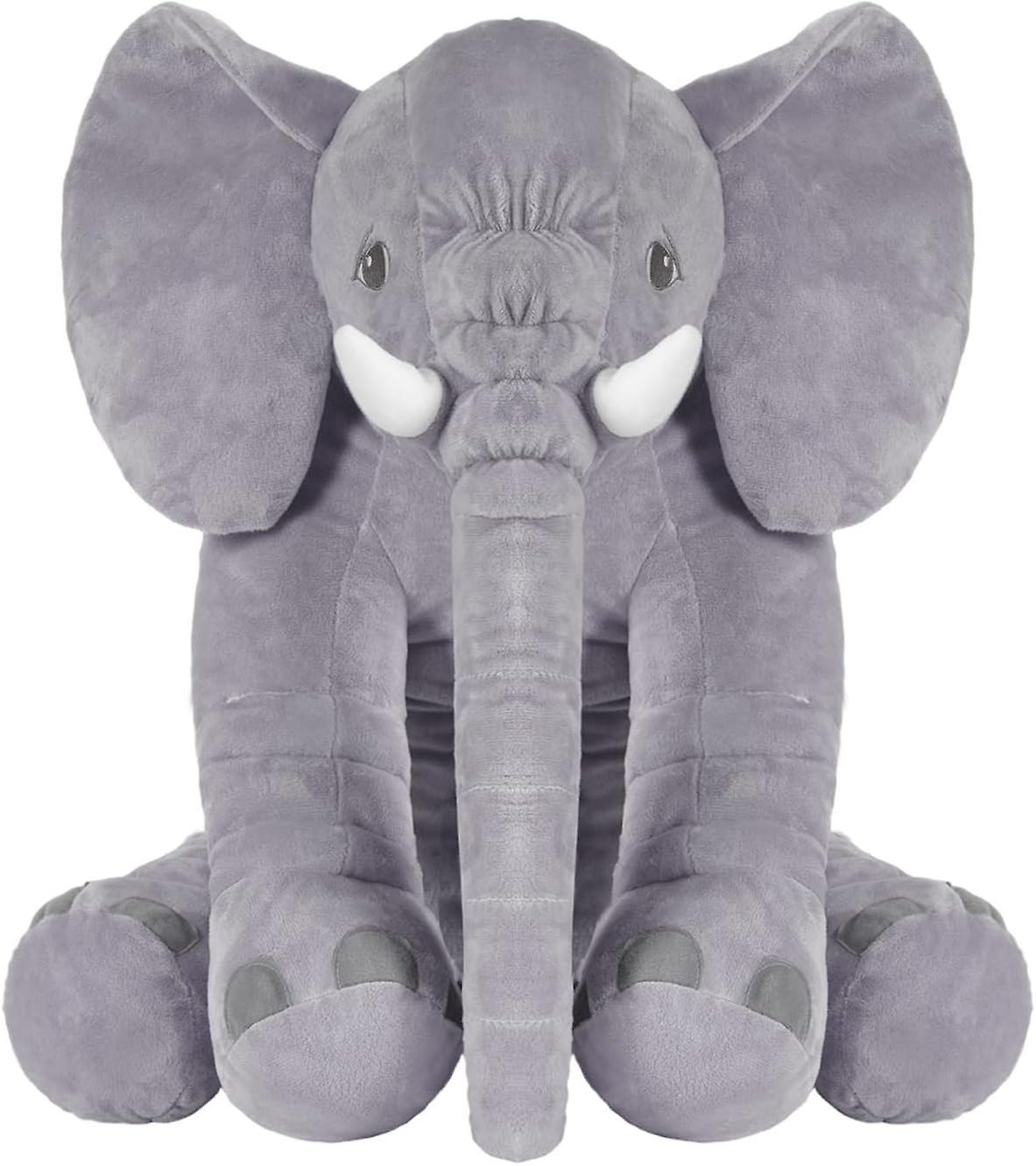 Elephant Stuffed Animal Plush，16in Cute Soft Gray Hugging Elephant Plushies Pillow Toys Doll Kawaii Birthday Gift For For Adults Kids Boys Girls