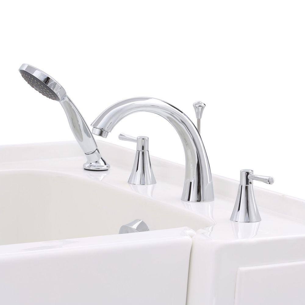 Universal Tubs Builder's Choice 53 in. Right Drain Quick Fill Walk-In Soaking Bath Tub in White B2653RWS