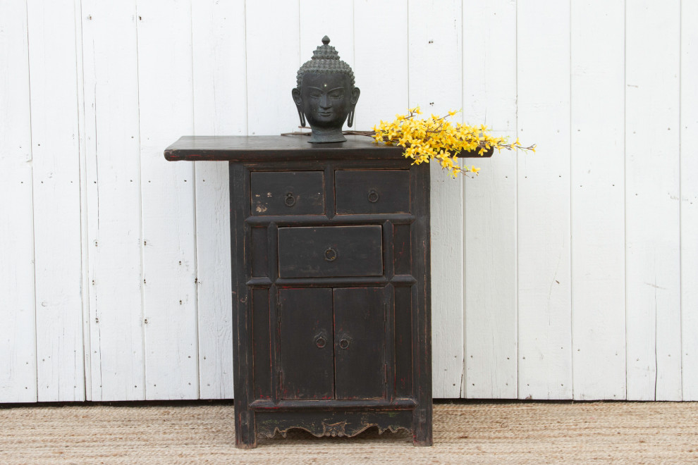 Midnight Black Chinese Cabinet   Asian   Accent Chests And Cabinets   by De cor  Houzz