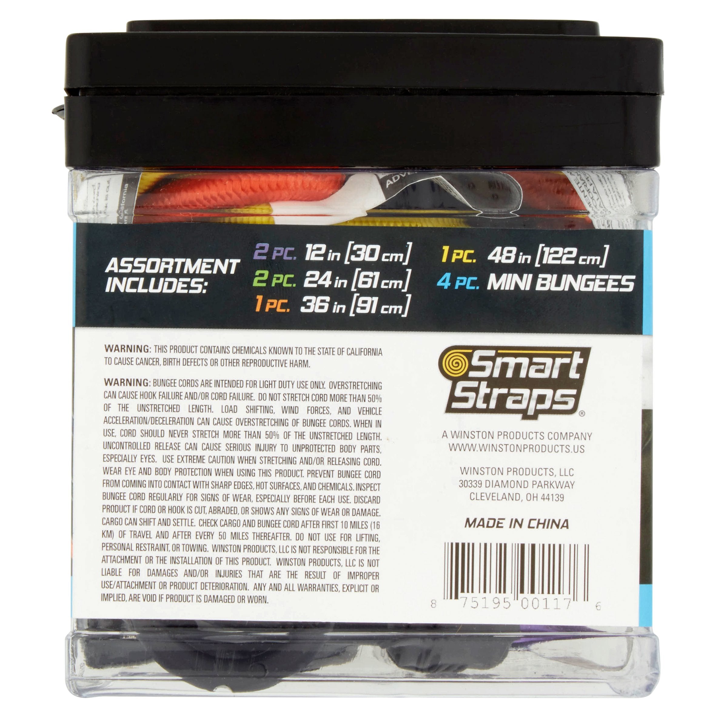 SmartStraps Standard Bungee Cords Value Pack， 10 count