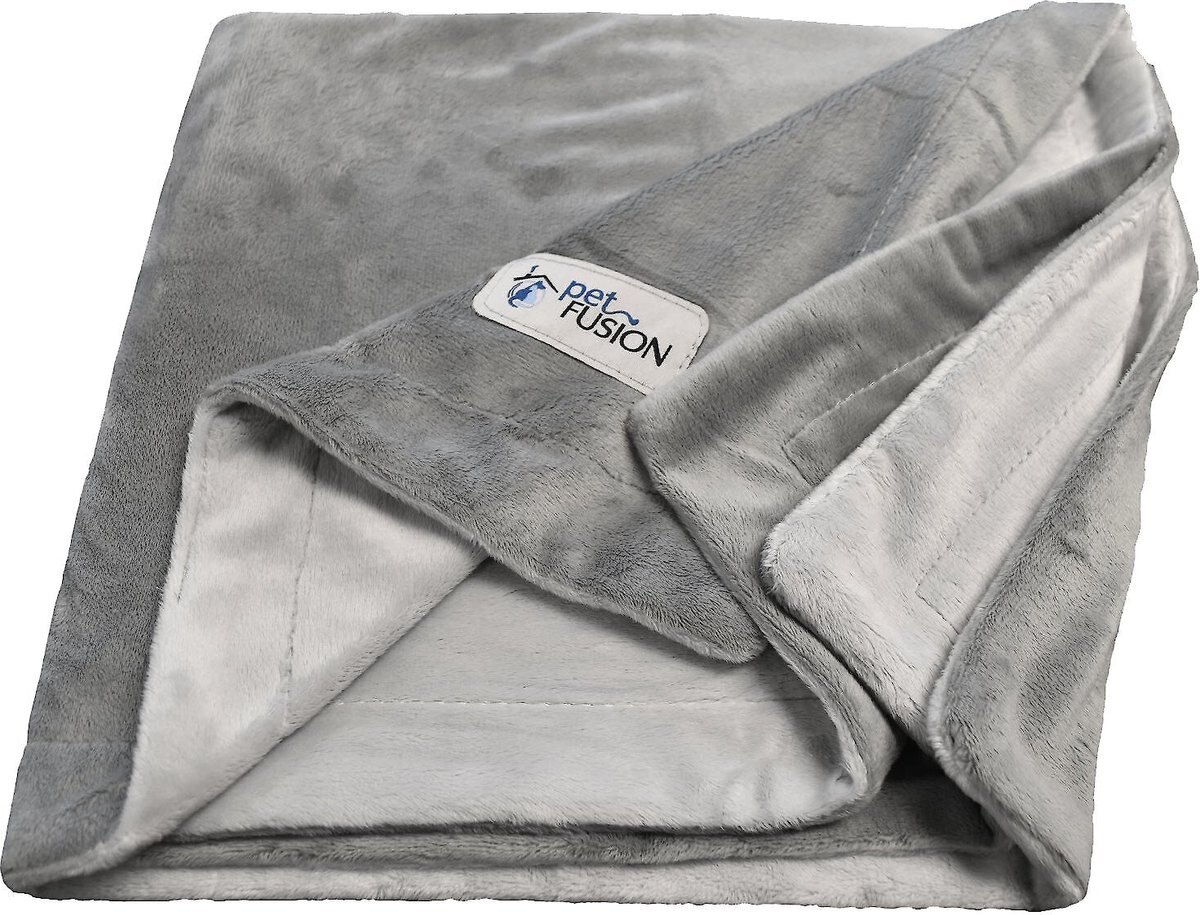 PetFusion Premium Reversible Dog and Cat Blanket， Gray