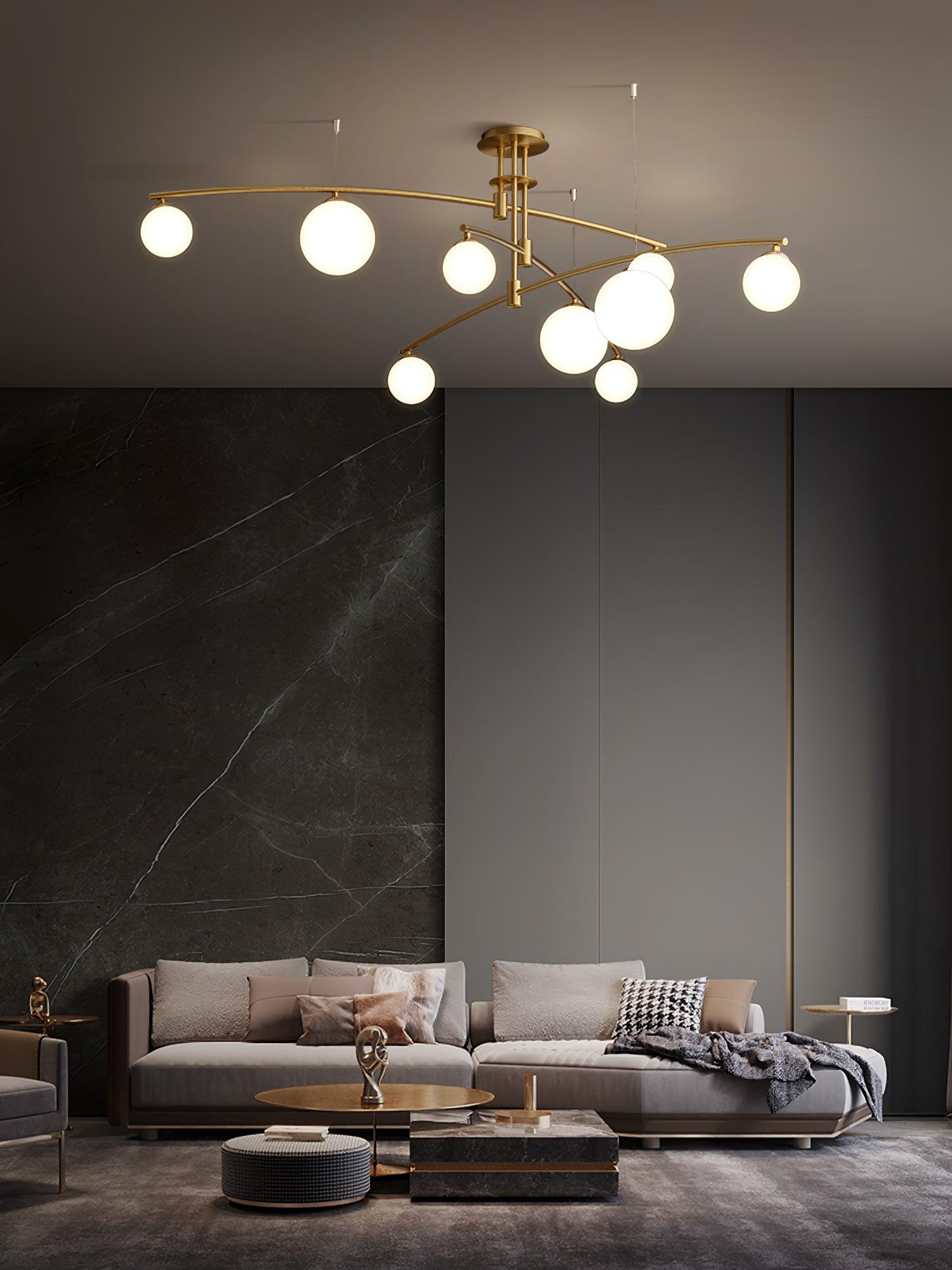 Modern Long Arm Chandelier