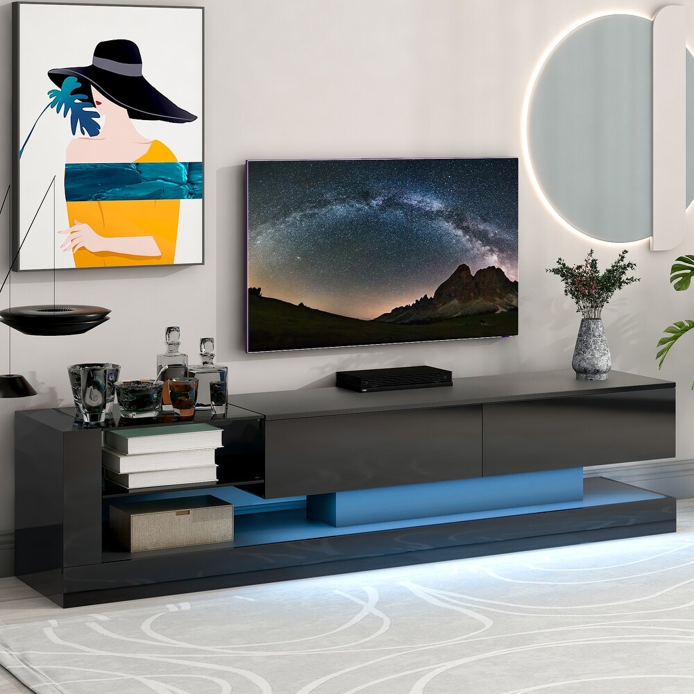 TV Stand with Two Media Storage Cabinets for 75\