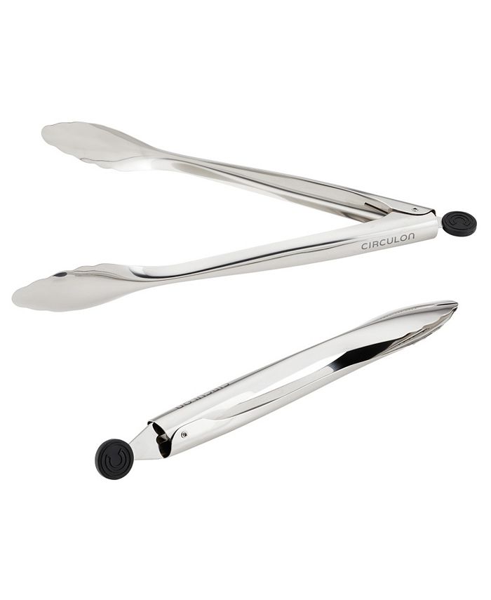 Circulon Tools Stainless Steel Kitchen Tongs， Set of 2