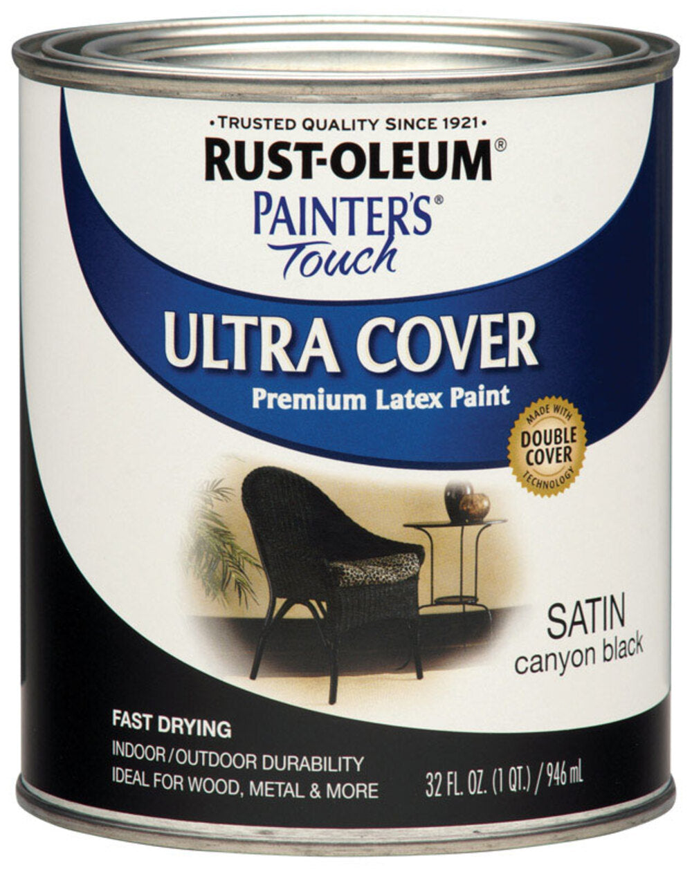 LATEX PAINT CNYN BLK 1QT