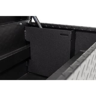 Weather Guard 56 in. Matte Black Aluminum Lo- Side Truck Tool Box 174-52-03