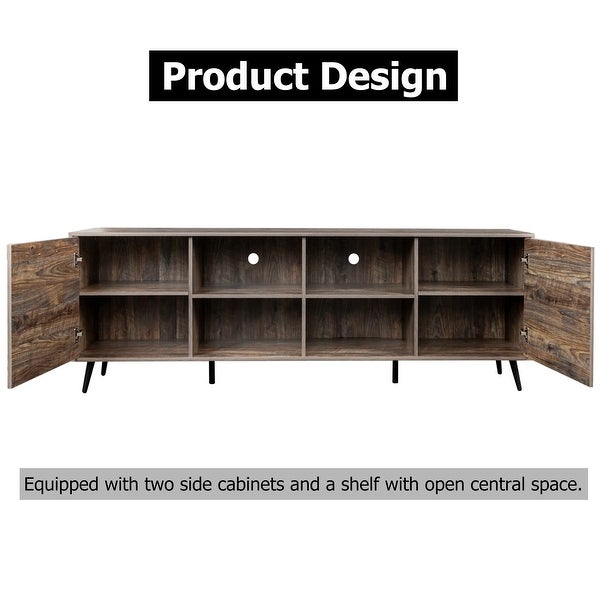 78''W Modern Adjustable Storage TV Stand and Entertainment Center Up to 65'' TV for Living Room - 78.74x15.75x27.56