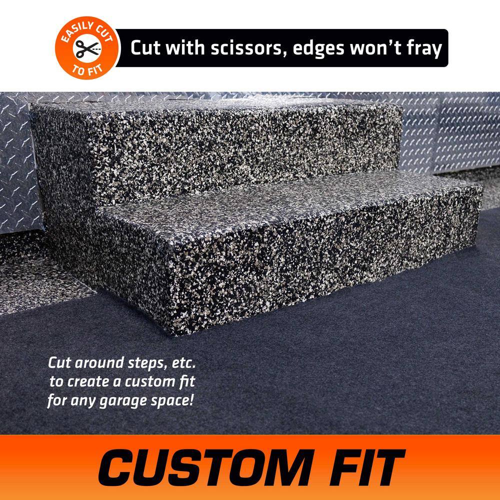 Armor All 2 ft. 5 in. x 9 ft. Charcoal Grey Commercial Polyester Garage Flooring AAGFRC299