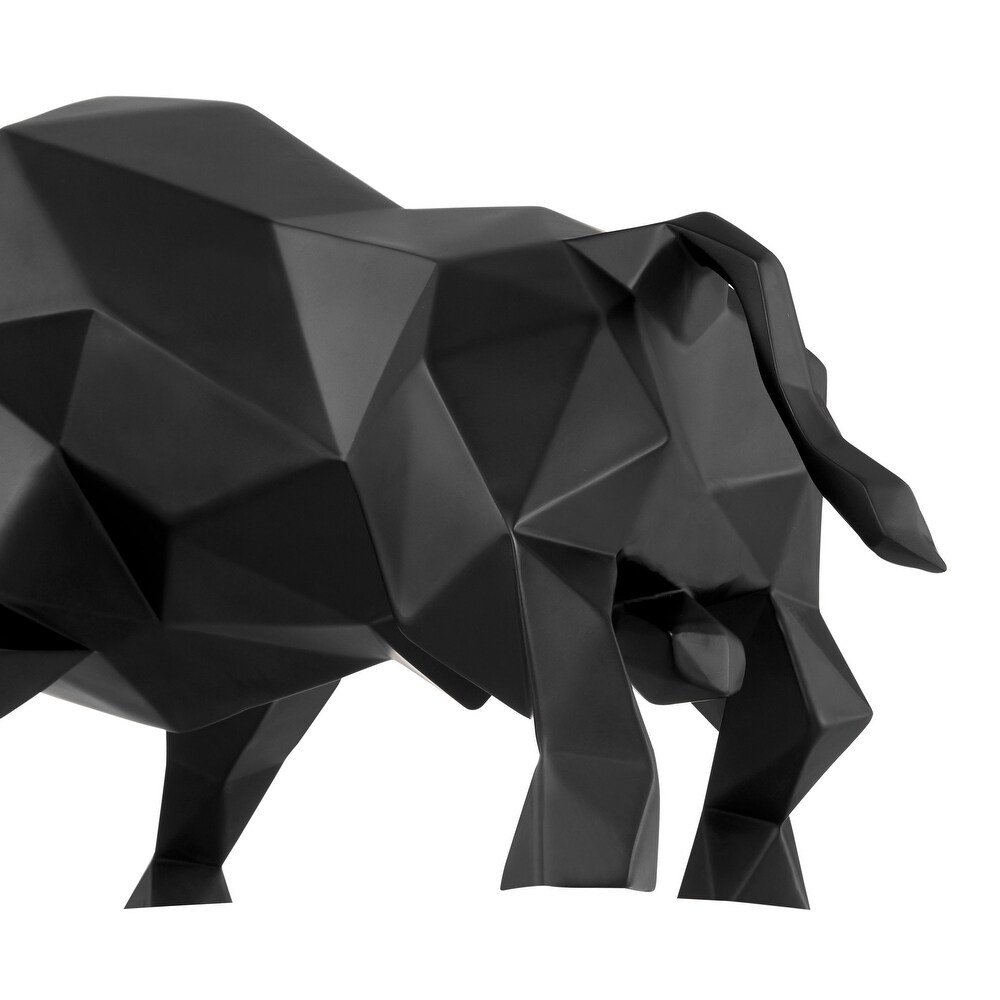 Geometric Bull Sculpture