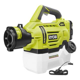 RYOBI ONE+ 18V Cordless Electrostatic 0.5 Gal. Sprayer with Extra LowMediumHigh Nozzles with 2.0 Ah Battery and Charger P2890-A12