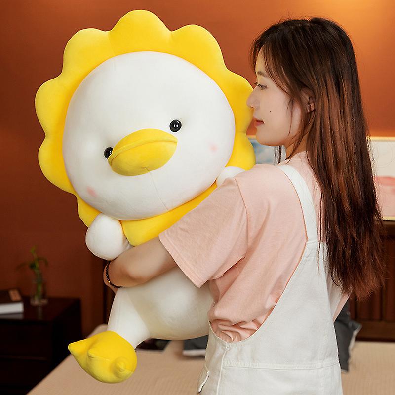 Cute Sun Flower Duck Doll Plush Toy Little Yellow Duck Doll Doll Girl Sleeping Pillow Children's Gift