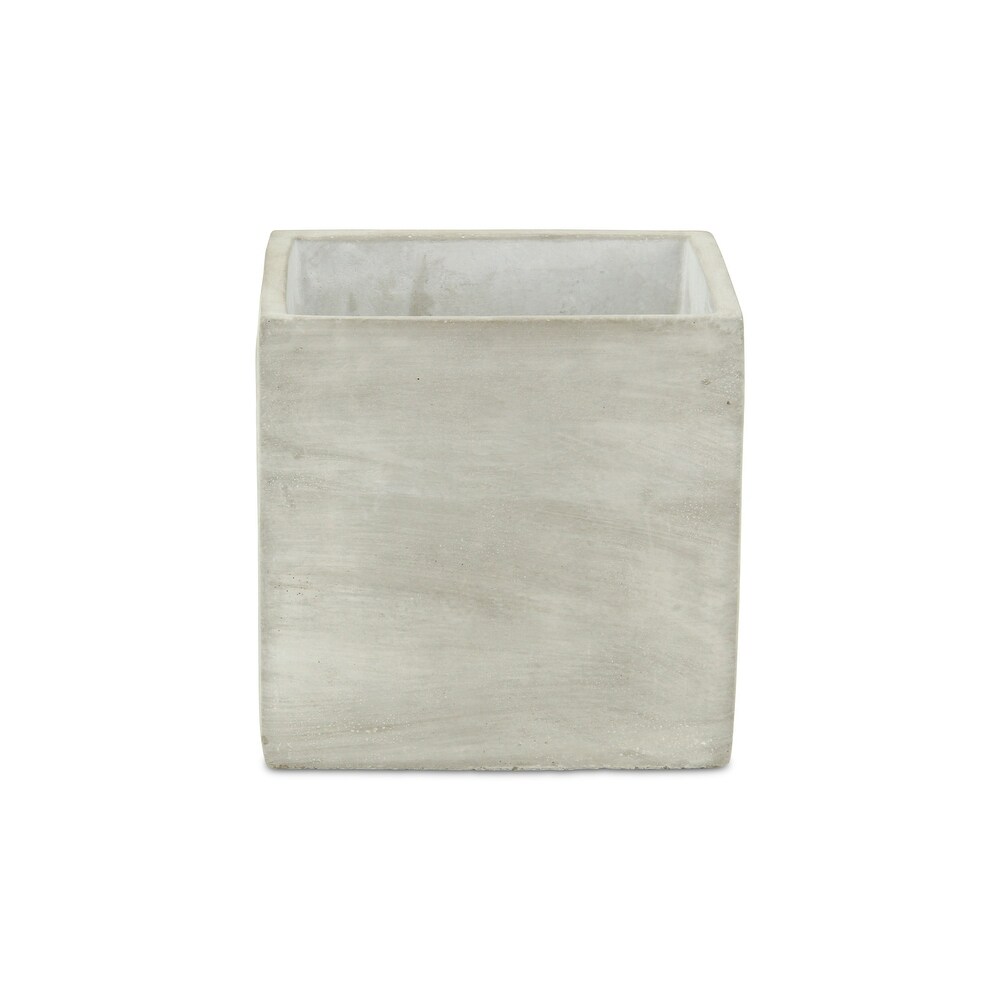 Urbanstone Gray Cement Cubic Pottery