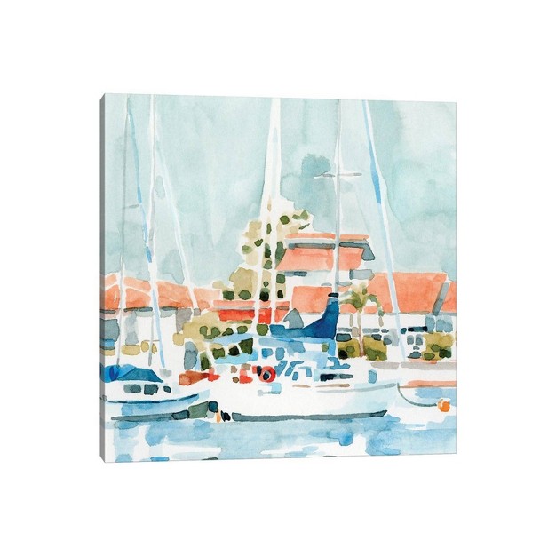 Beach Town Summer I By Emma Caroline Unframed Wall Canvas Icanvas