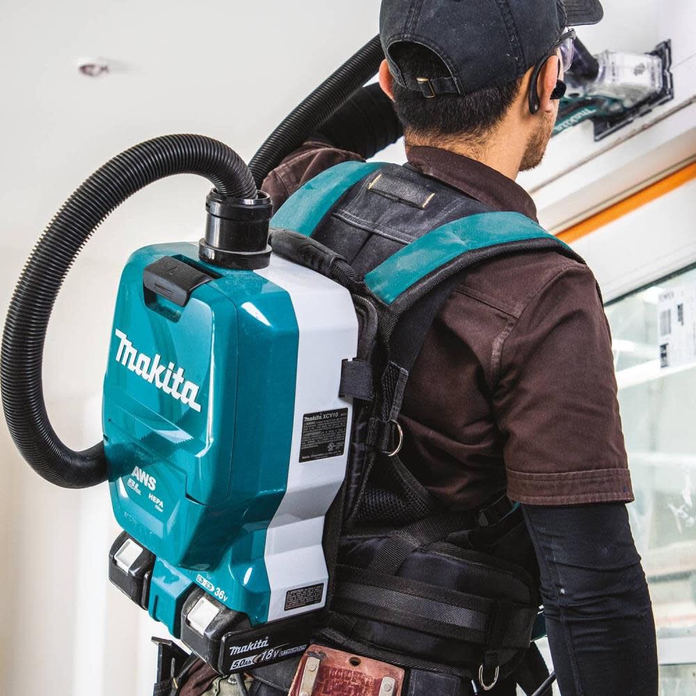 Makita 18V X2 LXT 36V 1/2 Gallon HEPA Backpack Dry Dust Extractor Kit XCV10PTX from Makita