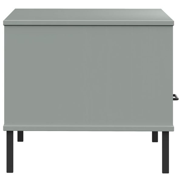 Coffee Table with Metal Legs Gray 33.5