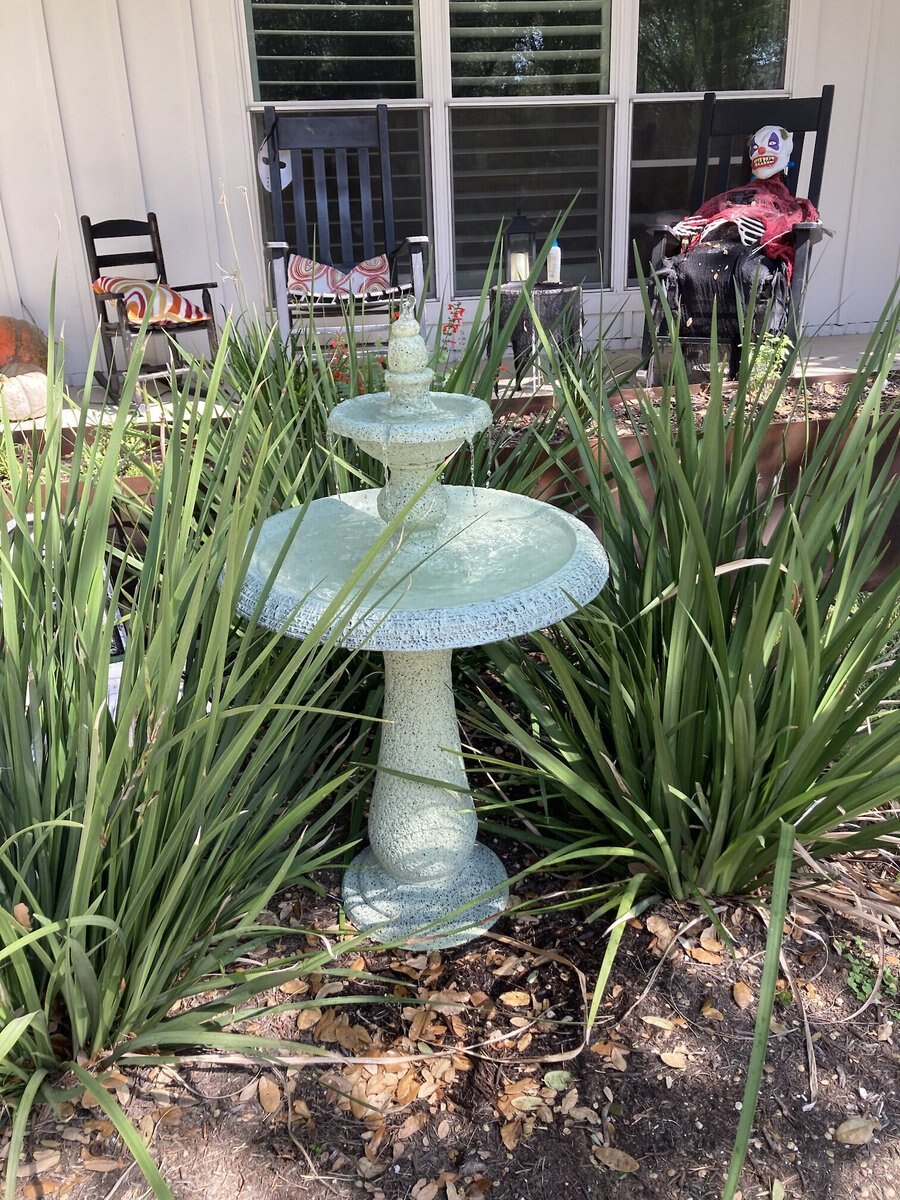 Exaco Tiered Bird Bath， Mint/Pastel Green