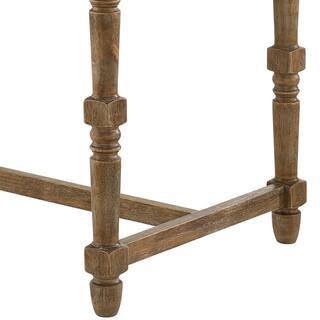 Acme Furniture Farsiris 55 in. Rectangle Weathered Oak Wood Top with Wood Frame (Seats 6) 77175