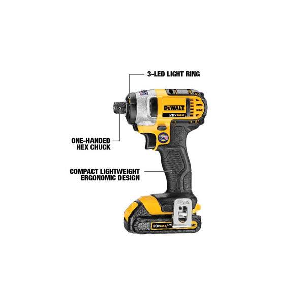 DW  20V MAX 1/4 Impact Driver Kit