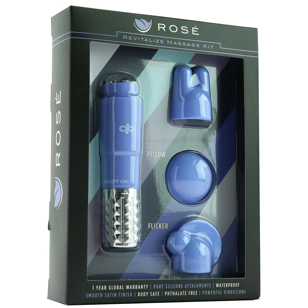 Rosé Revitalize Pocket Massage Vibe Kit in Periwinkle