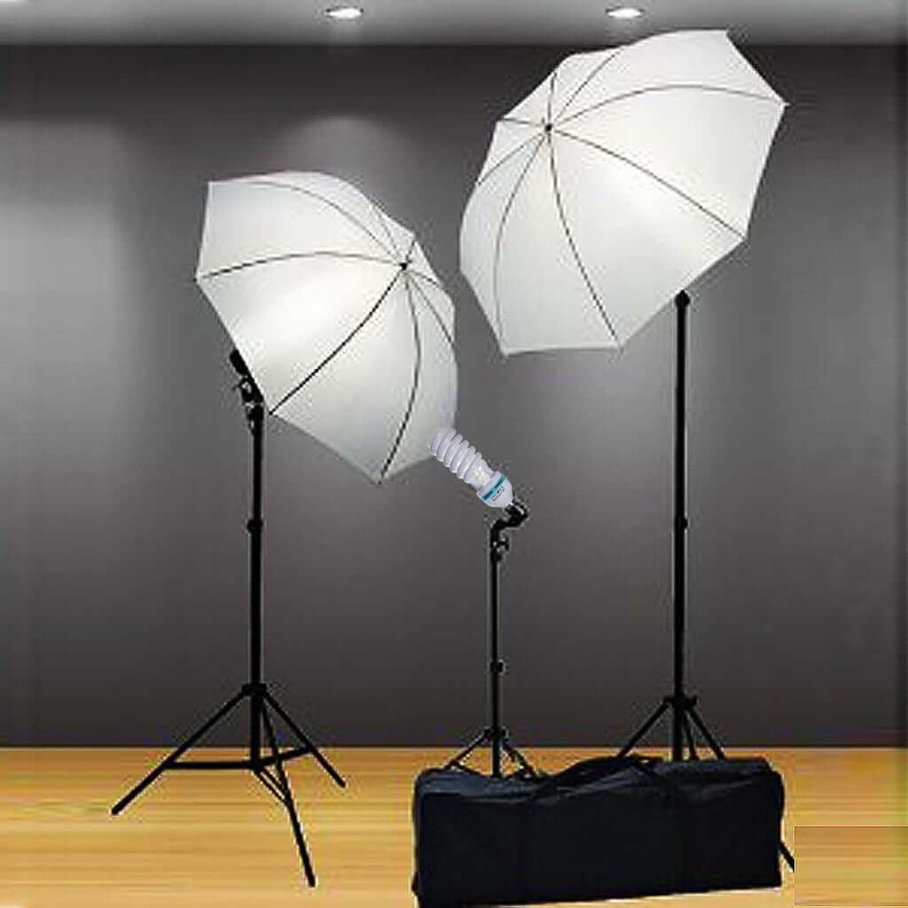 Photo Studio 600W Day Light White Umbrella Continuous Lighting Kit 7ft