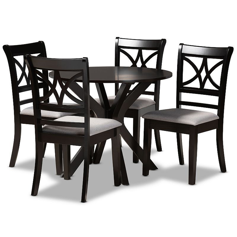 Baxton Studio Julia Dining Table and Chair 5-piece Set