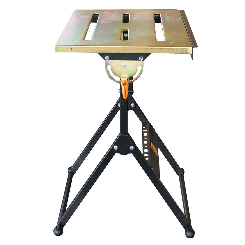 HIT Welding 30 in. x 22 in. Foldable Flameproof Steel Welding Table with Adjustable Tilt Top 809718